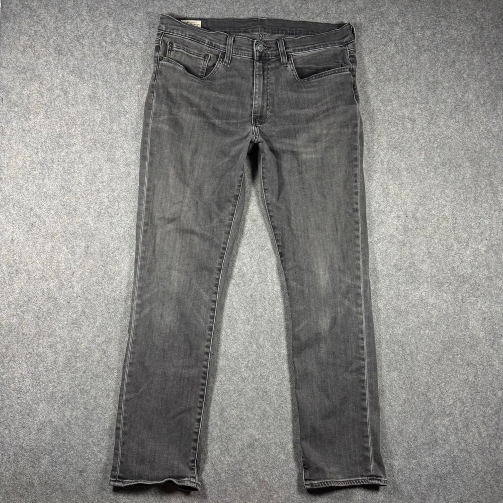 Levis Premium 511 Slim Fit Jeans Mens 34x29 Faded Black WaterLess Denim‎ Pants